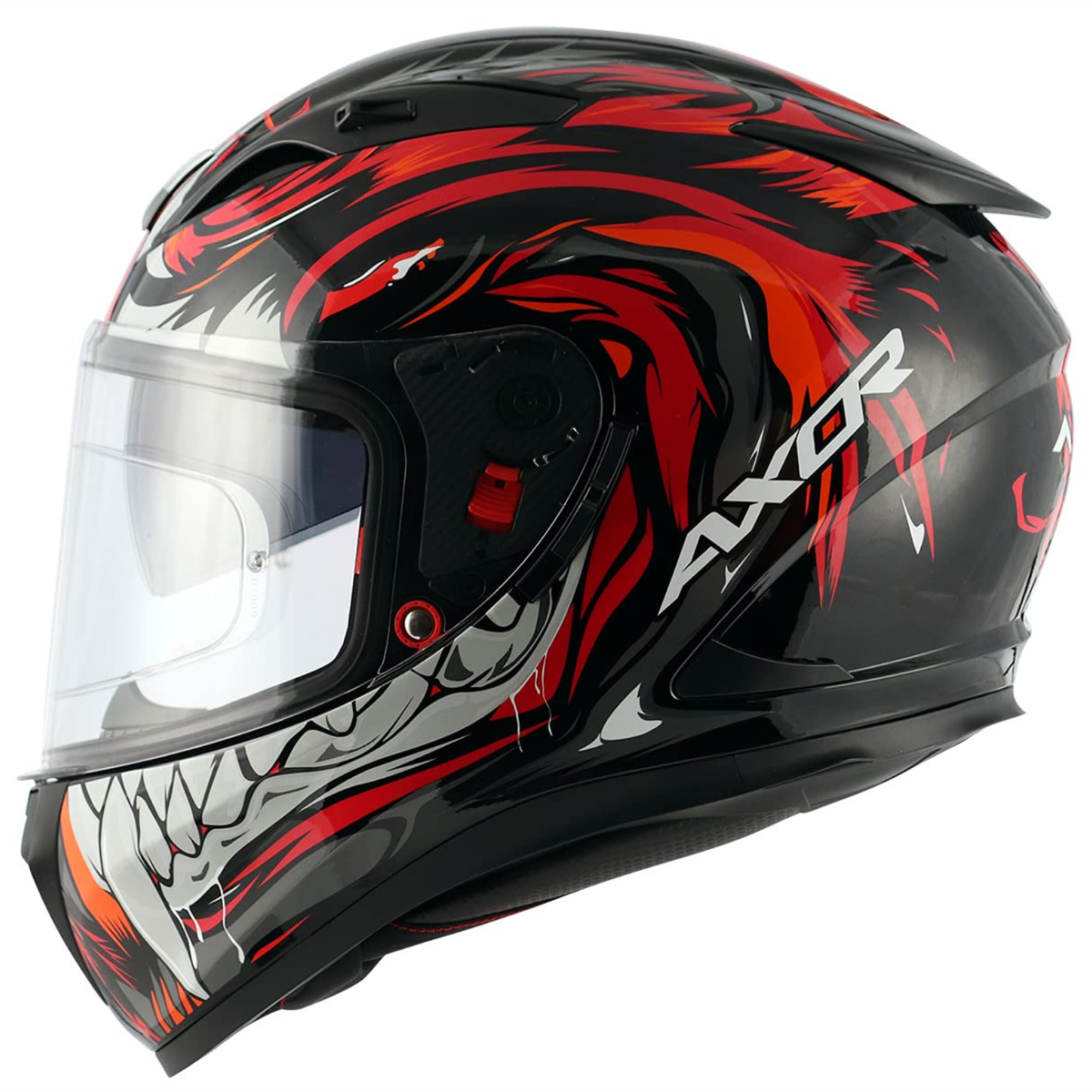 AXOR Street Okami Helmet Black Red - AXOR