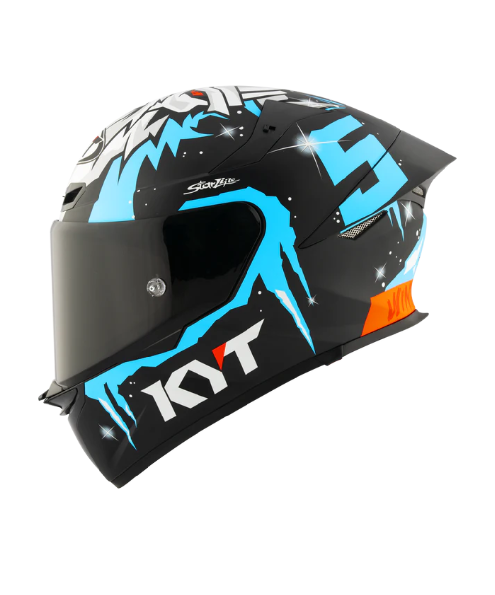 KYT TT-Revo Masia Winter Test Replica Helmet - Matt Black Blue