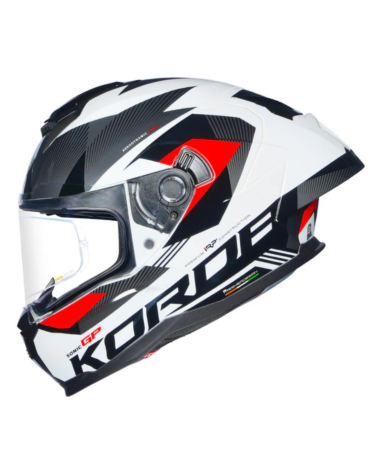 Korda Sonic GP Brave Helmet - Gloss White Red