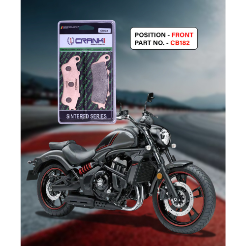 Crank1 Fully Sintered H2 Series Brake Pads for Kawasaki Vulcan S