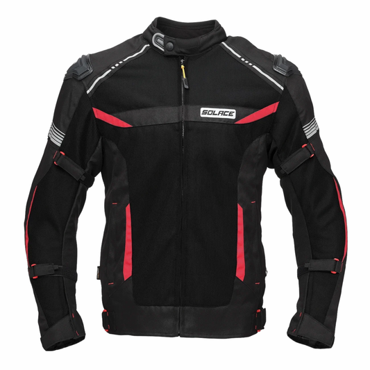 Solace Ramble V2 Motorcycle Riding Jacket - Black Red