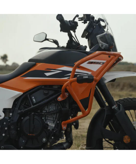Zana Tank Guard Crash Guard With Puck Slider Orange for KTM ADV 390 2025 - ZI-8553