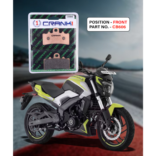 Crank1 Fully Sintered H2 Series Brake Pads for Bajaj Dominar 250