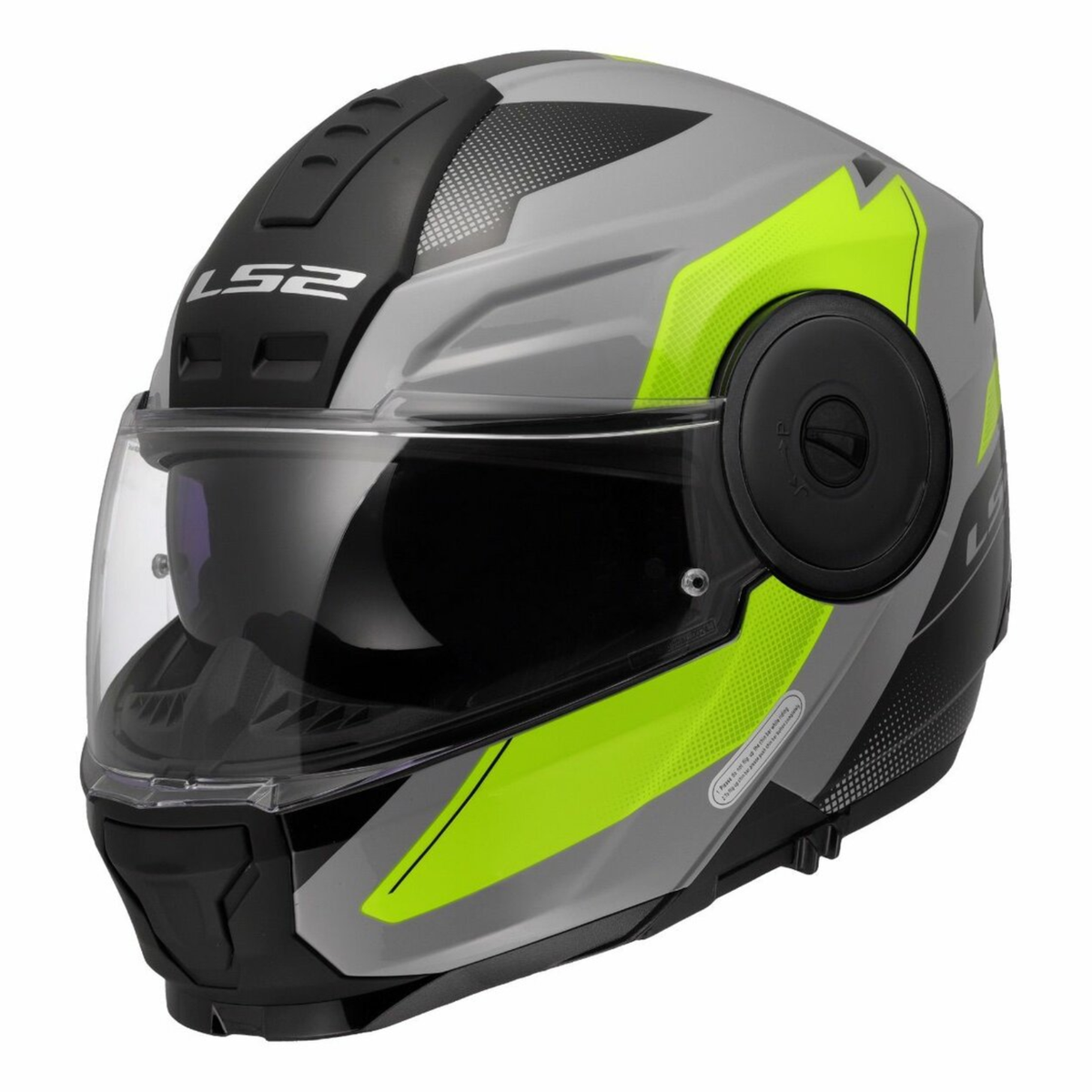 LS2 FF902 Scope ll Duria Helmet - Matt Grey Hi-Viz Yellow - LS2