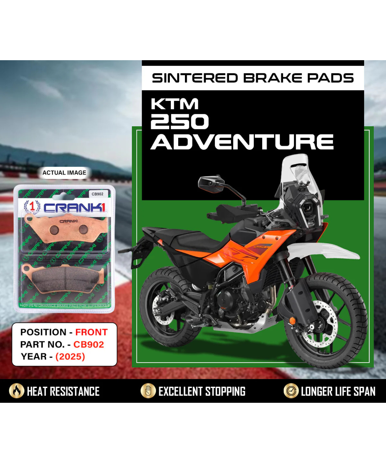 Crank1 KTM Adventure 250 (2025) Sintered Brake Pads