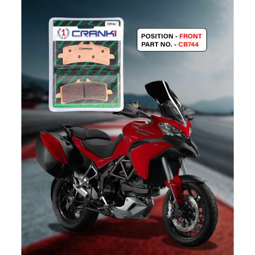 Crank1 Fully Sintered H2 Series Brake Pads for Ducati Multistrada 1200/1200S
