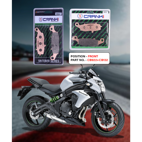 Crank1 Sintered Brake Pads for Kawasaki ER-6n (2012-2016)