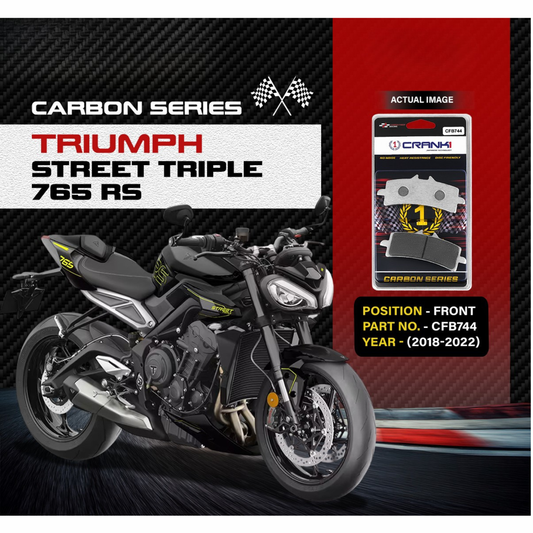 Crank1 Carbon Brake Pads for Triumph Street Triple 765 RS (2018-2022)