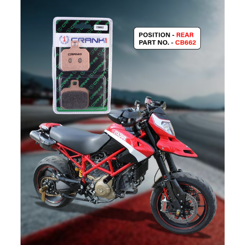 Crank1 Fully Sintered H2 Series Brake Pads for Ducati Hypermotard 1100 EVO SP