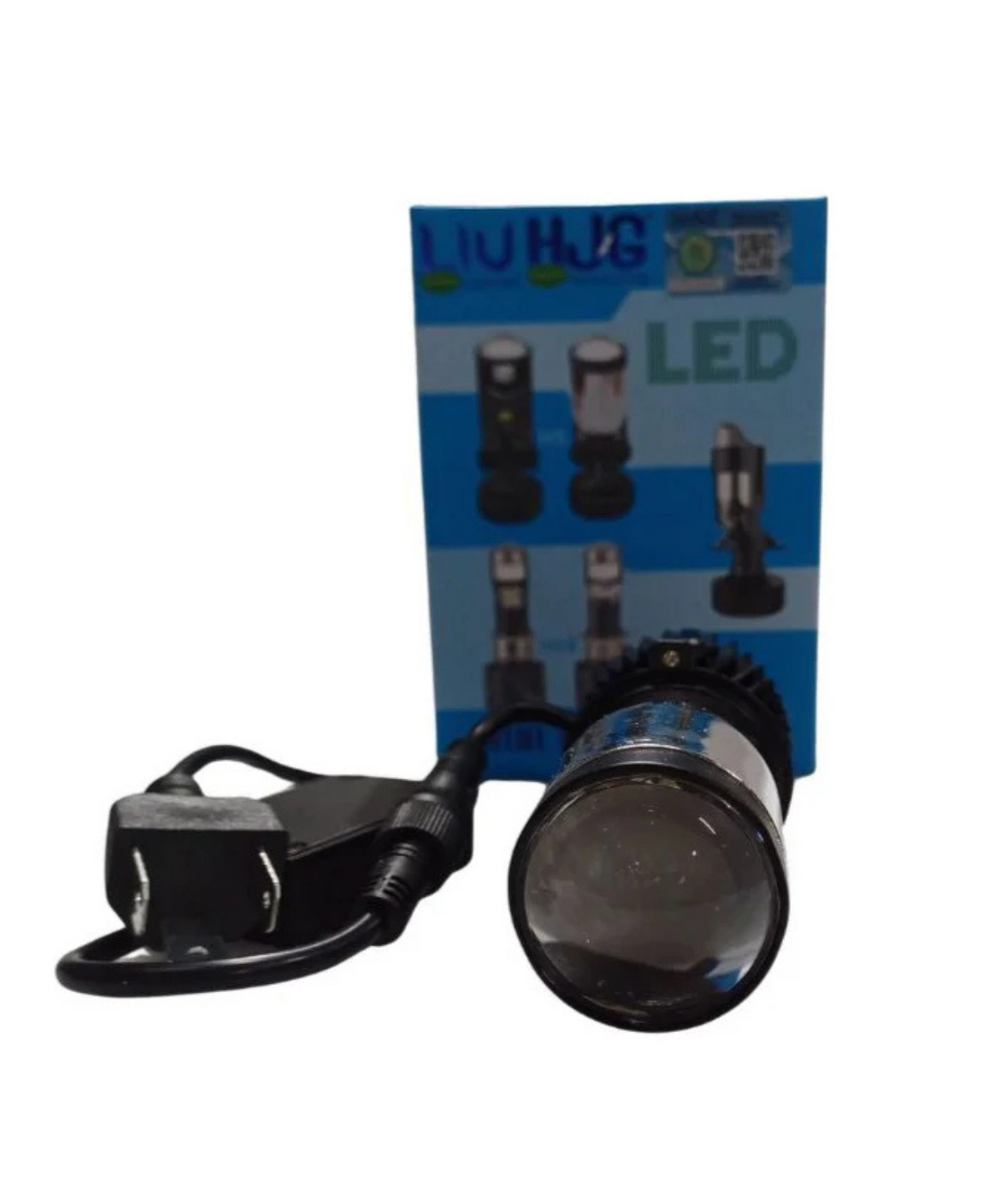 HJG H4 50W Led Y6 Projector Lens White Bulb with Fan - Set of 1 - HJG