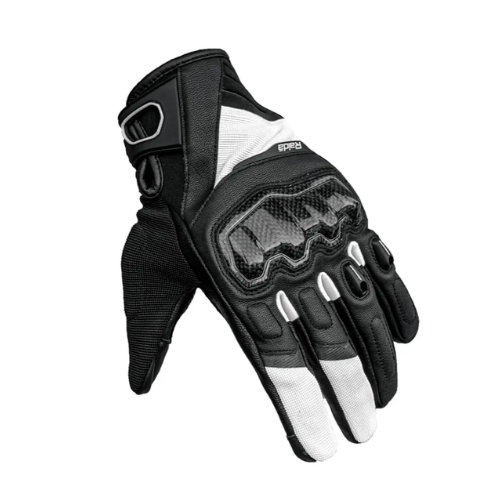 Raida Carbonite Riding Gloves - White - Raida