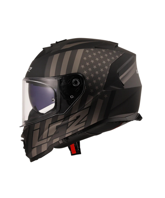 LS2 FF800 Storm II Flag Helmet - Matt Black Grey