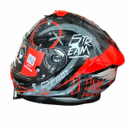 LS2 FF320 Stream II Scratches 06 Helmet - Black Red