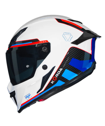 Korda Icon Tokio Helmet - Gloss White Blue