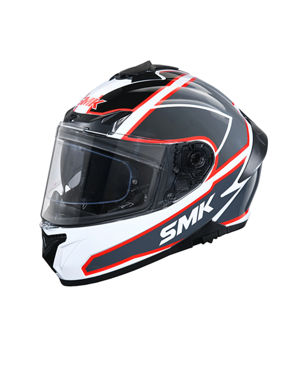 SMK Typhoon Aegis GL123 Black White Helmet - SMK