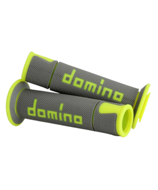Domino A450 Handlebar Grip - Grey Fluorescent Yellow