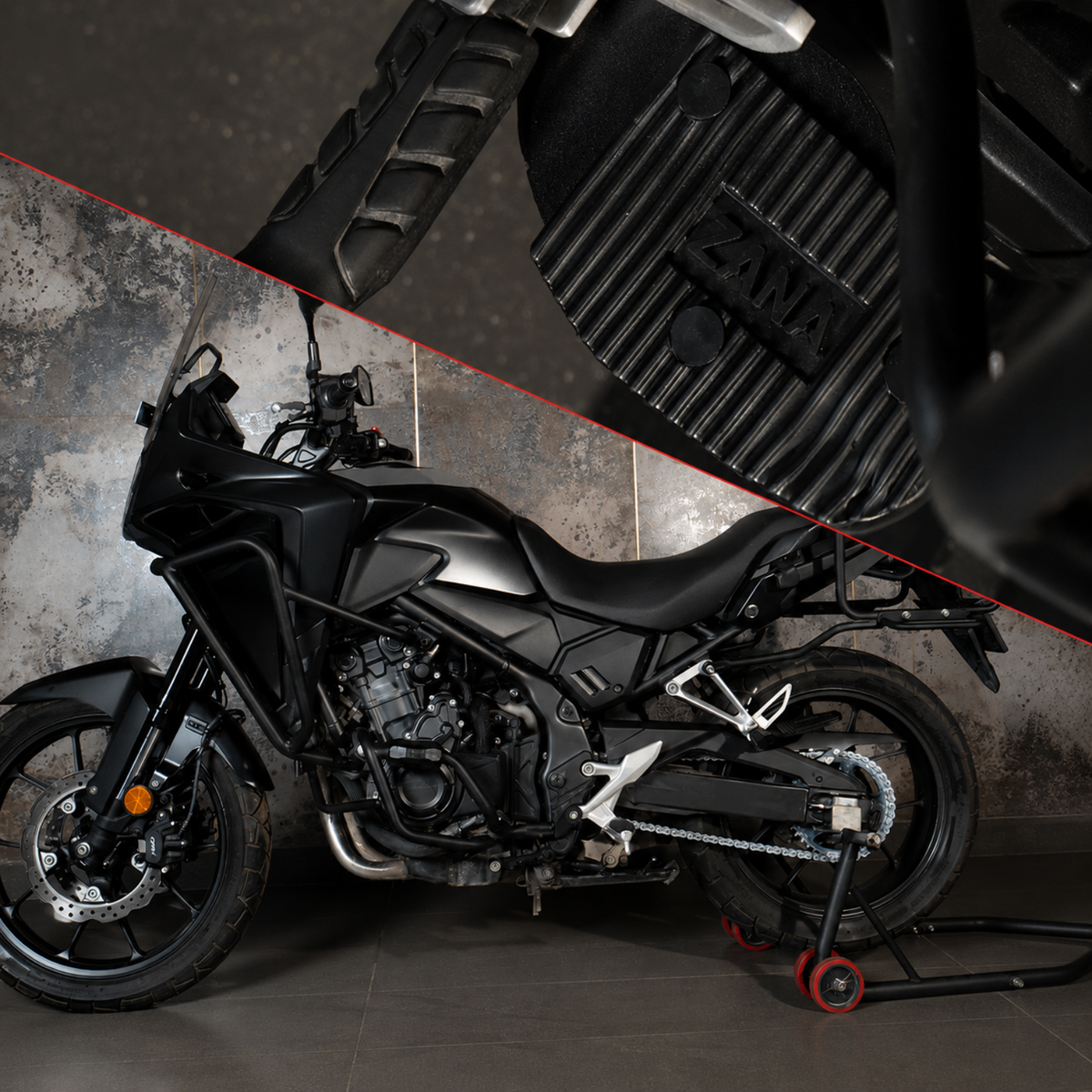 Zana Honda NX500 Rear Footrest - Black - ZI-8475 - Zana
