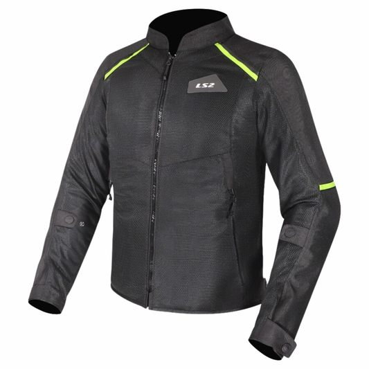 LS2 Breeze Man Riding Jacket - Black Hi Viz Yellow
