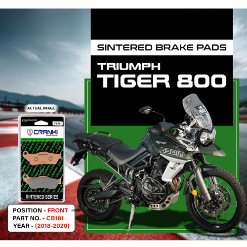 Crank1 Triumph Tiger 800 (2018-2020) Fully Sintered H2 Series Brake Pads