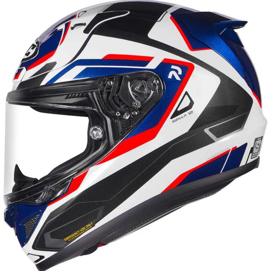 HJC Rpha 12 Brels Carbon Fiber MC21 Helmet (ECE 22.06) - White Blue Red