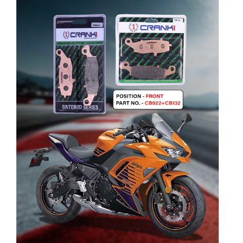 Crank1 Sintered Brake Pads for Kawasaki Ninja 650 (2011-2016)