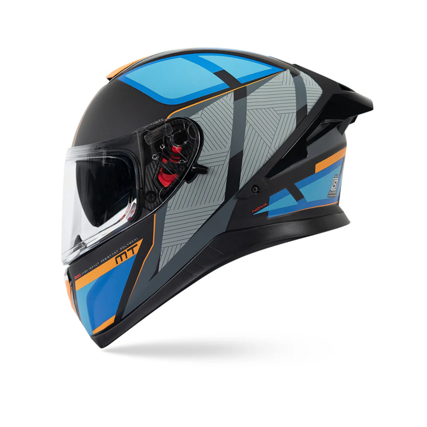 MT Thunder 3 SV Pro Nova B2 Helmet - Gloss Grey Blue Orange