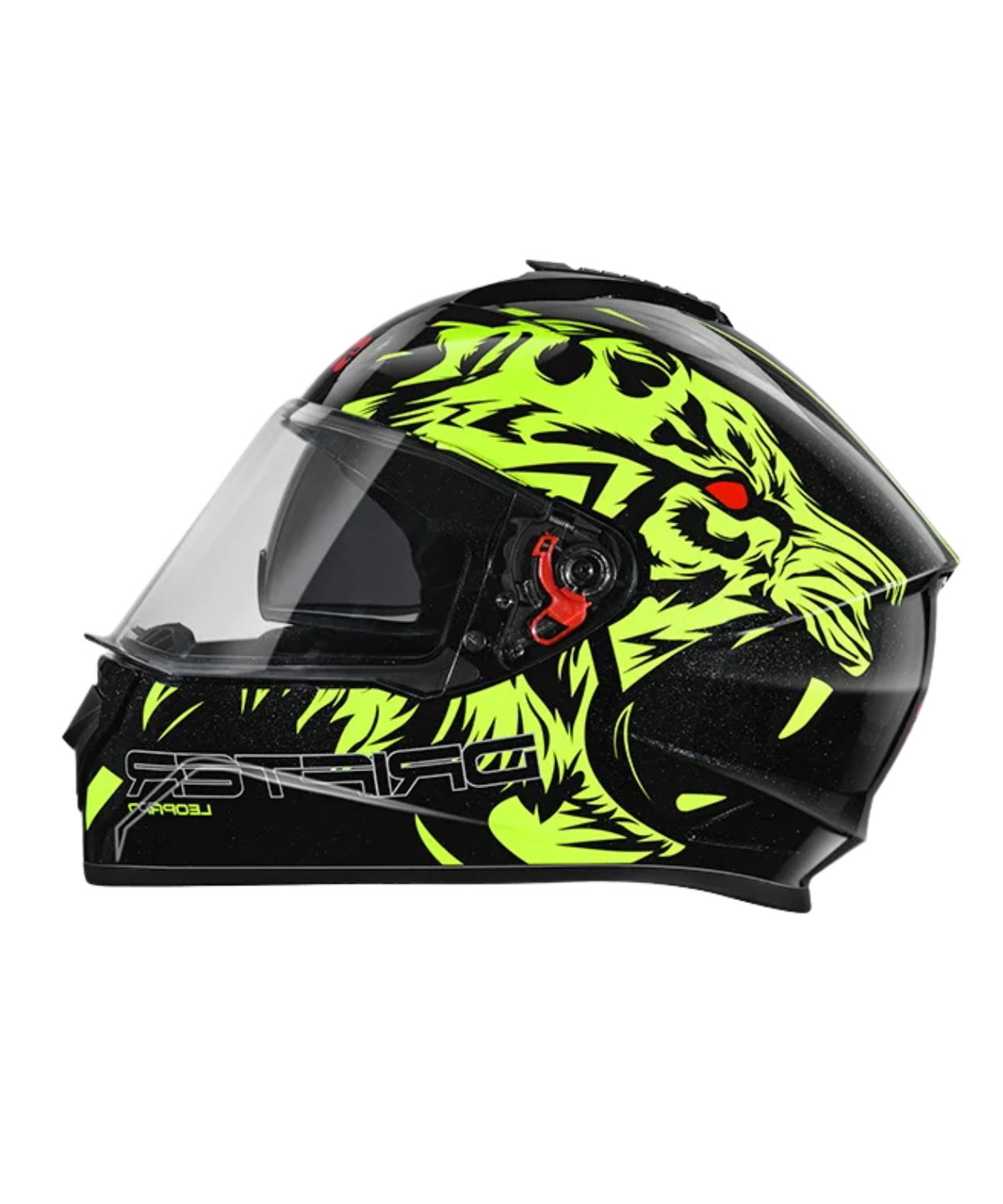 Studds Drifter D2 Leopard Decor Graphics Helmet - Gloss Black Yellow N5 - Studds