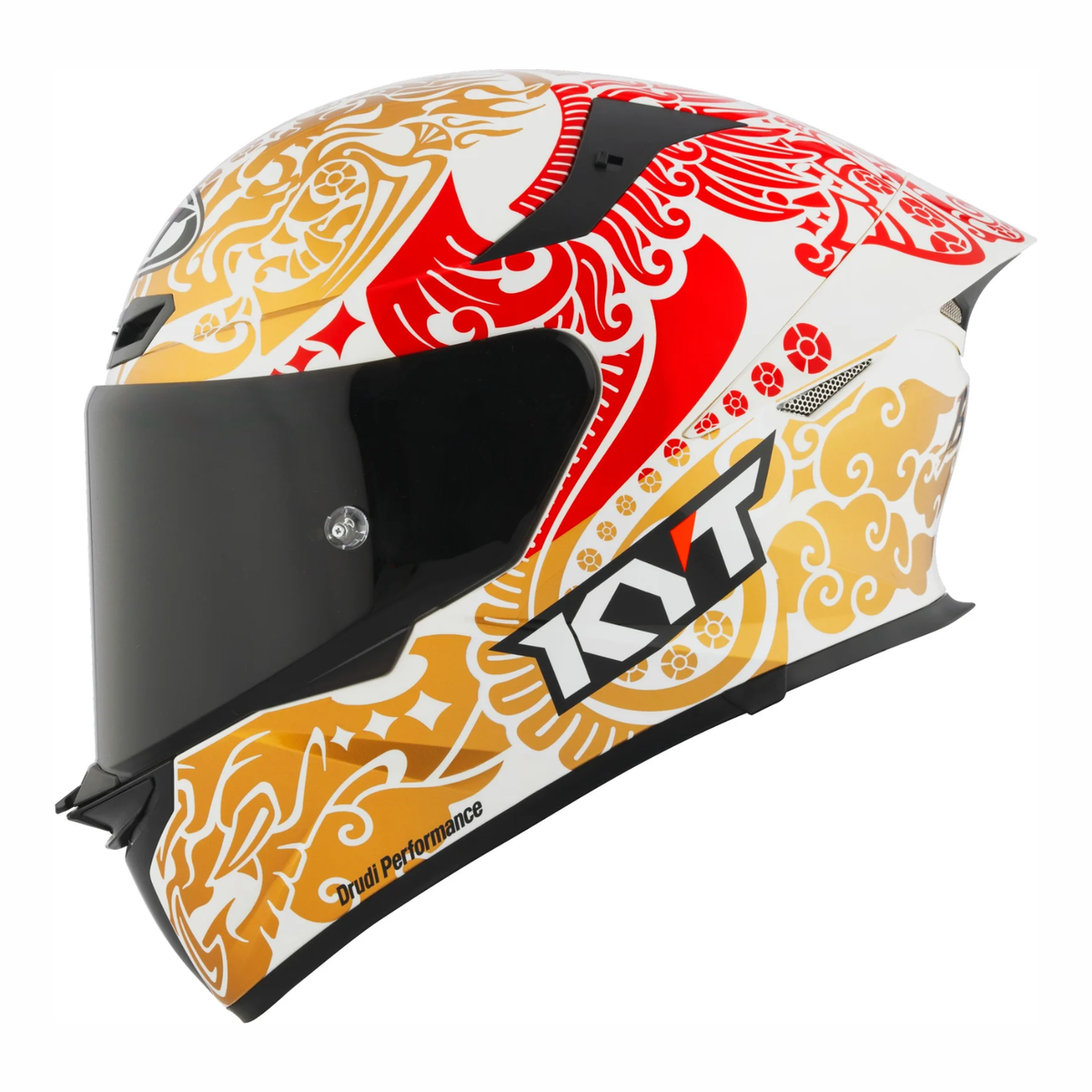 KYT TT-Revo Enea Bastianini Indonesia 2023 Replica Helmet - Gloss Pearl White - KYT Helmets