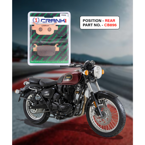 Crank1 Fully Sintered H2 Series Brake Pads for Benelli Imperiale 400 (2020 Onwards)