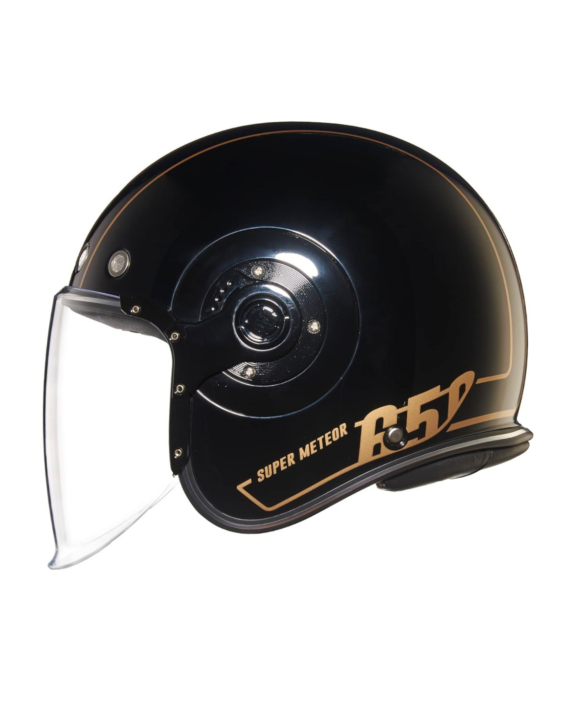Royal Enfield Super Meteor 650 Spirit Gold Helmet - Gloss Black - Royal Enfield