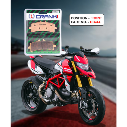 Crank1 Fully Sintered H2 Series Brake Pads for Ducati Hypermotard 950 SP