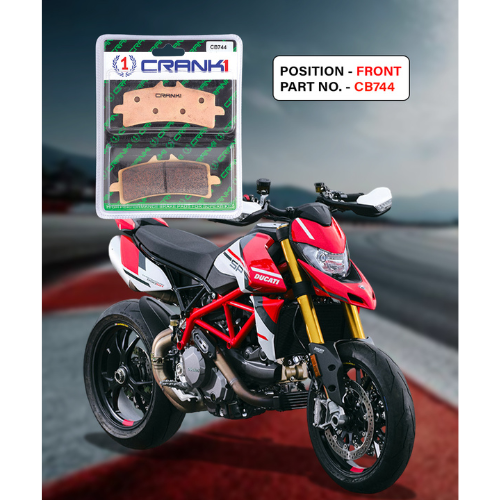 Crank1 Fully Sintered H2 Series Brake Pads for Ducati Hypermotard 950 SP