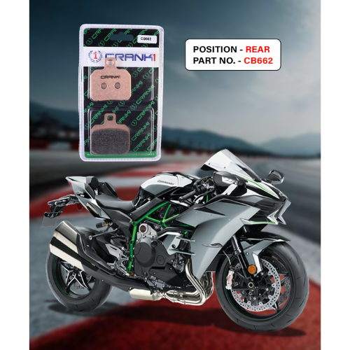 Crank1 Fully Sintered H2 Series Brake Pads for Kawasaki Ninja H2