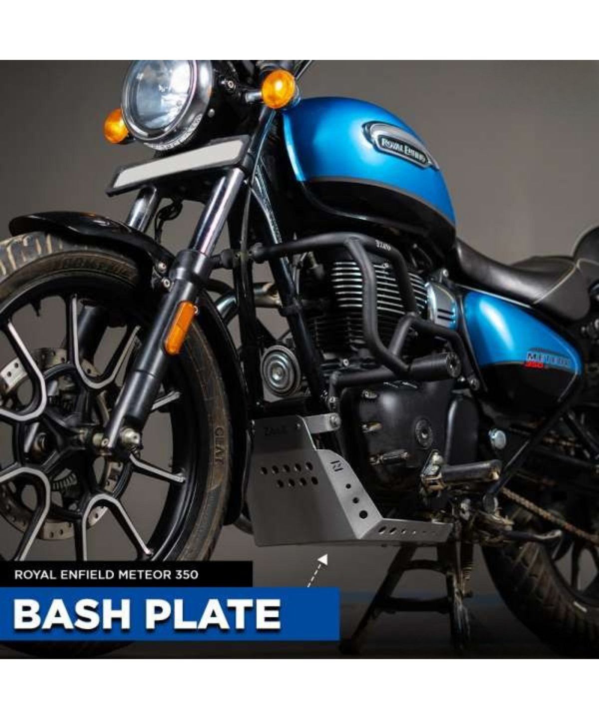 Zana Royal Enfield Meteor 350 / Classic 350 Reborn Bash Plate - Silver - ZI-8282 - Zana