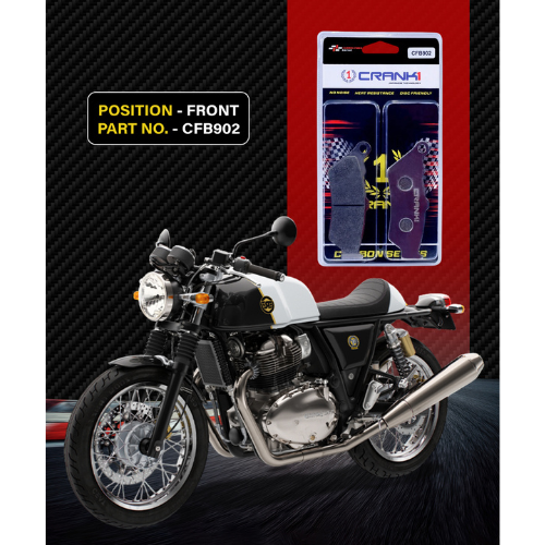 Crank1 Carbon Brake Pads for Royal Enfield Continental GT 650 (2018 Onwards)