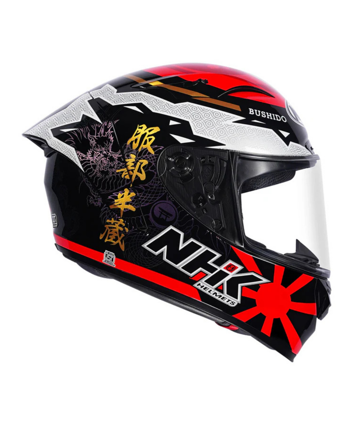 NHK GP R Tech Street Miha Helmet - Black Red - NHK