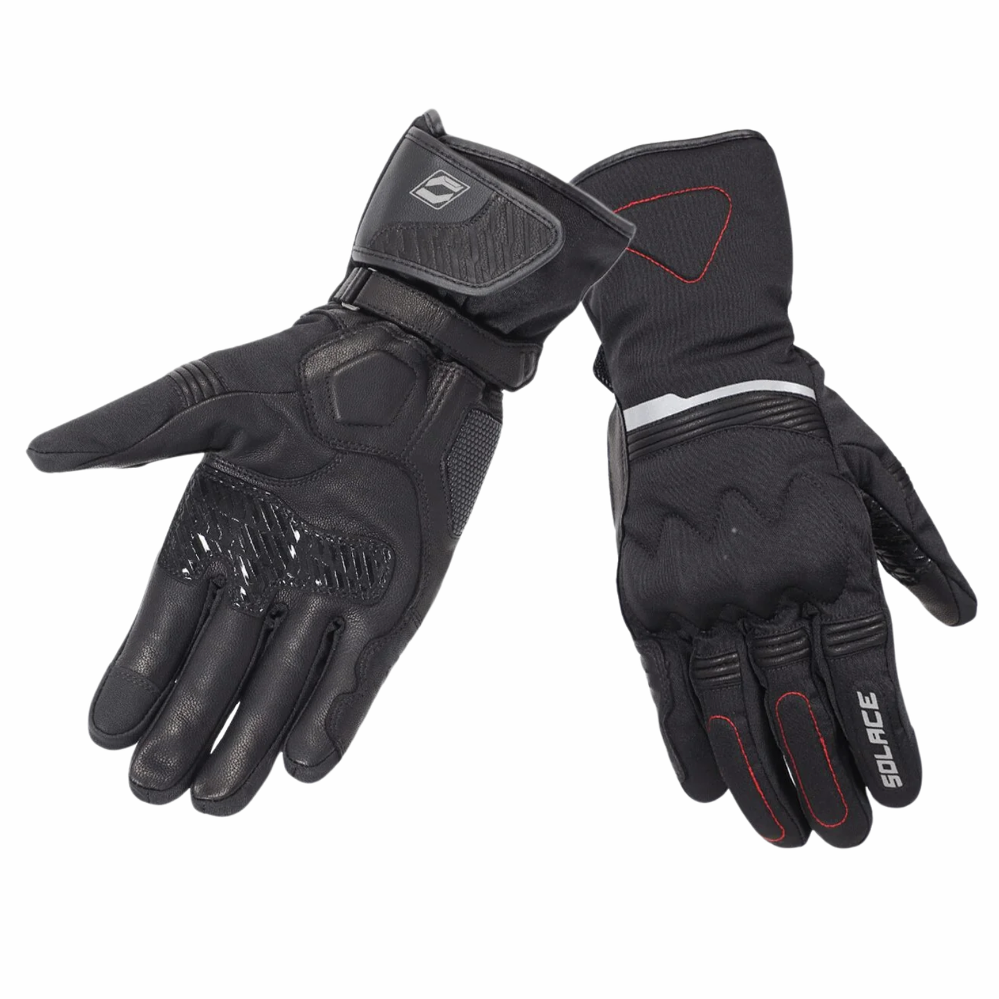 Solace Saga Waterproof Riding Gloves - Black
