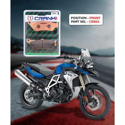 Crank1 Fully Sintered H2 Series Brake Pads for BMW F 800 GS (2006-2012)