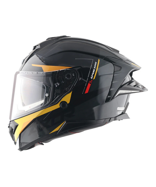 Axor Brutale Kryptic Dual Spoiler Helmet - Black Yellow