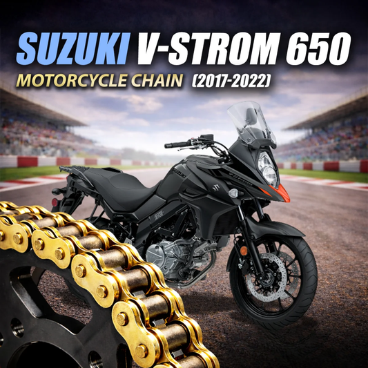 Crank1 Suzuki V-Strom 650 (2017-2022) 525 Pitch ZVM-X 124L Chain - Gold