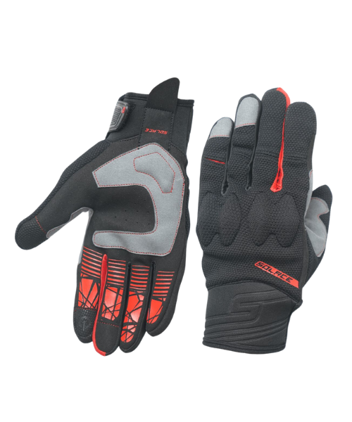 Solace X-Pro Motorcycle Riding Gloves - Red