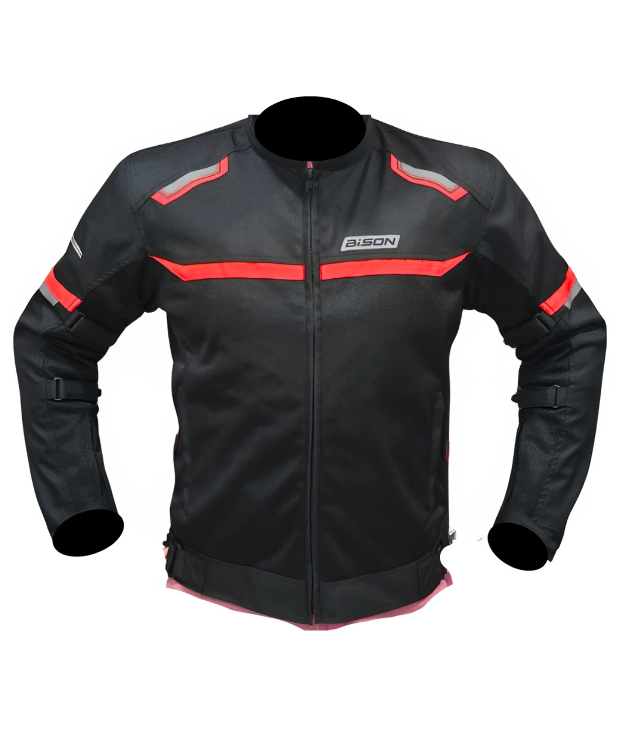 Bison ProGear Comet Level 2 Riding Jacket - Black Red