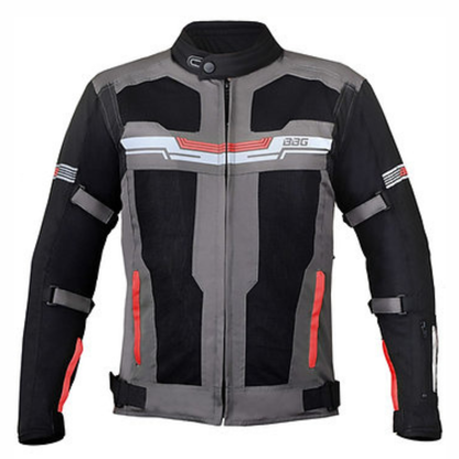 BBG Marshal Motorcycle Riding Jacket with Rain Liner - Red