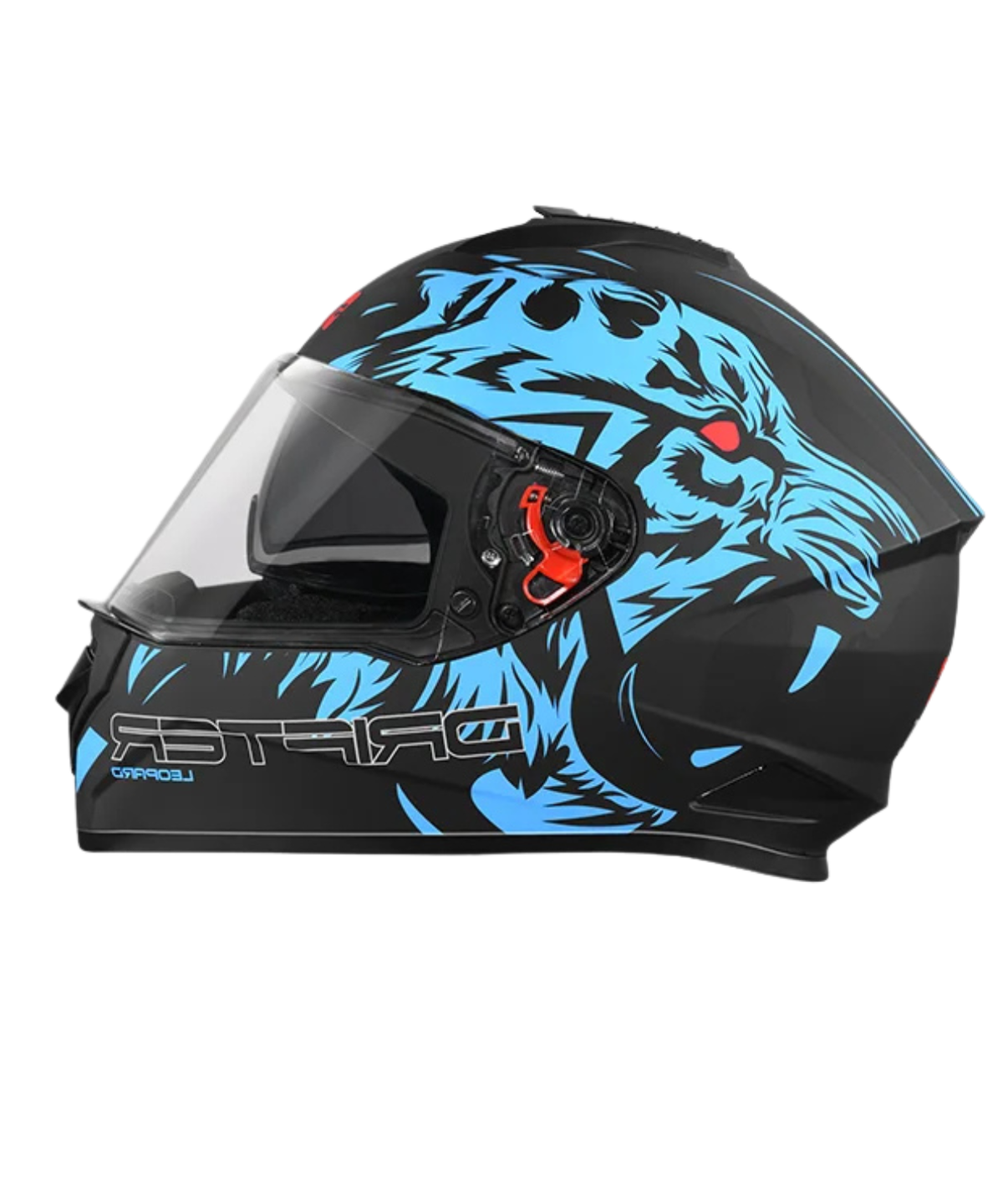 Studds Drifter D2 Leopard Decor Graphics Helmet - Matt Black Blue N1 - Studds
