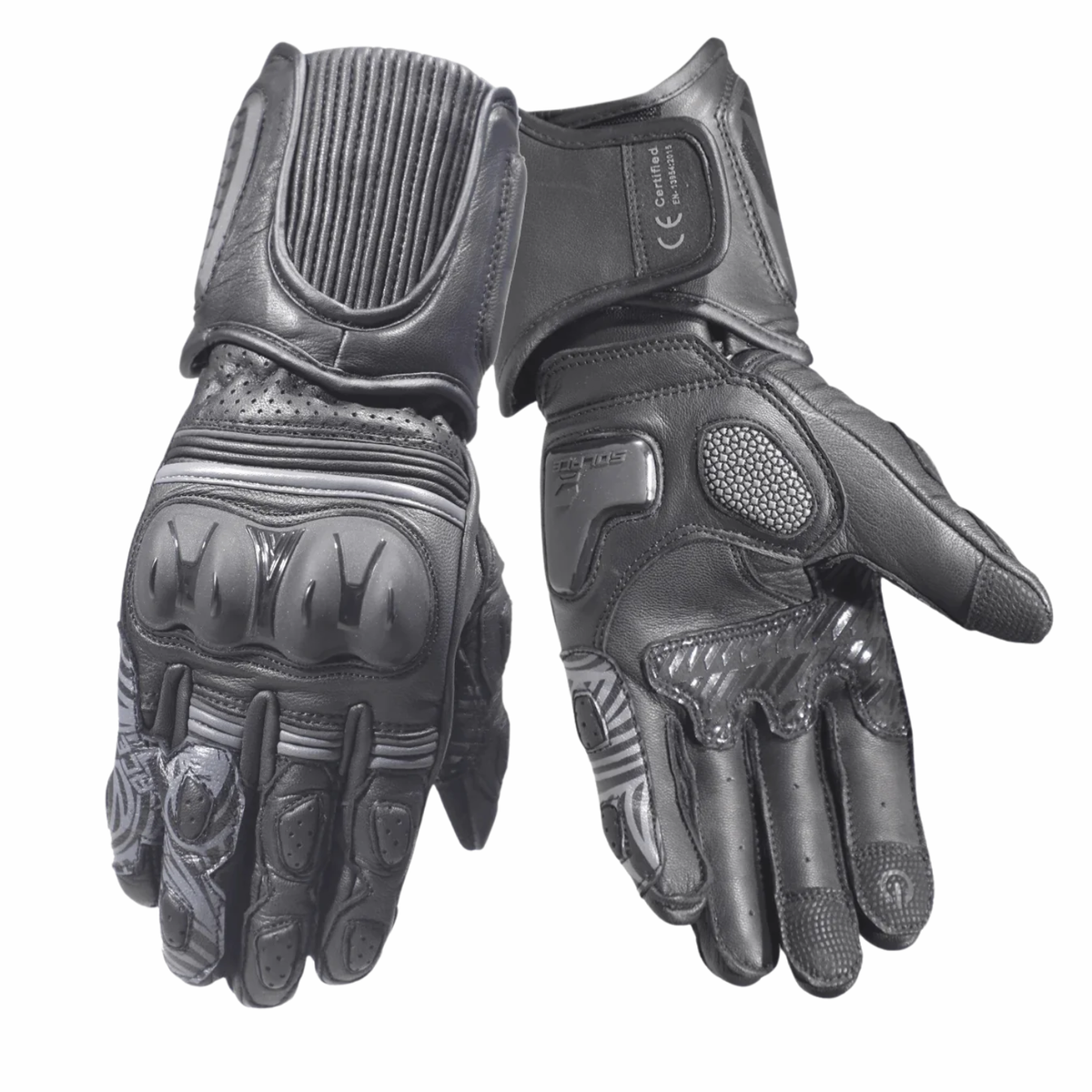 Solace Sabre CE Long Gloves Black & Grey