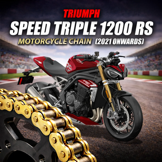 Crank1 Triumph Speed Triple 1200 RS (2021 Onwards) 525 Pitch ZVM-X 118L Chain - Gold