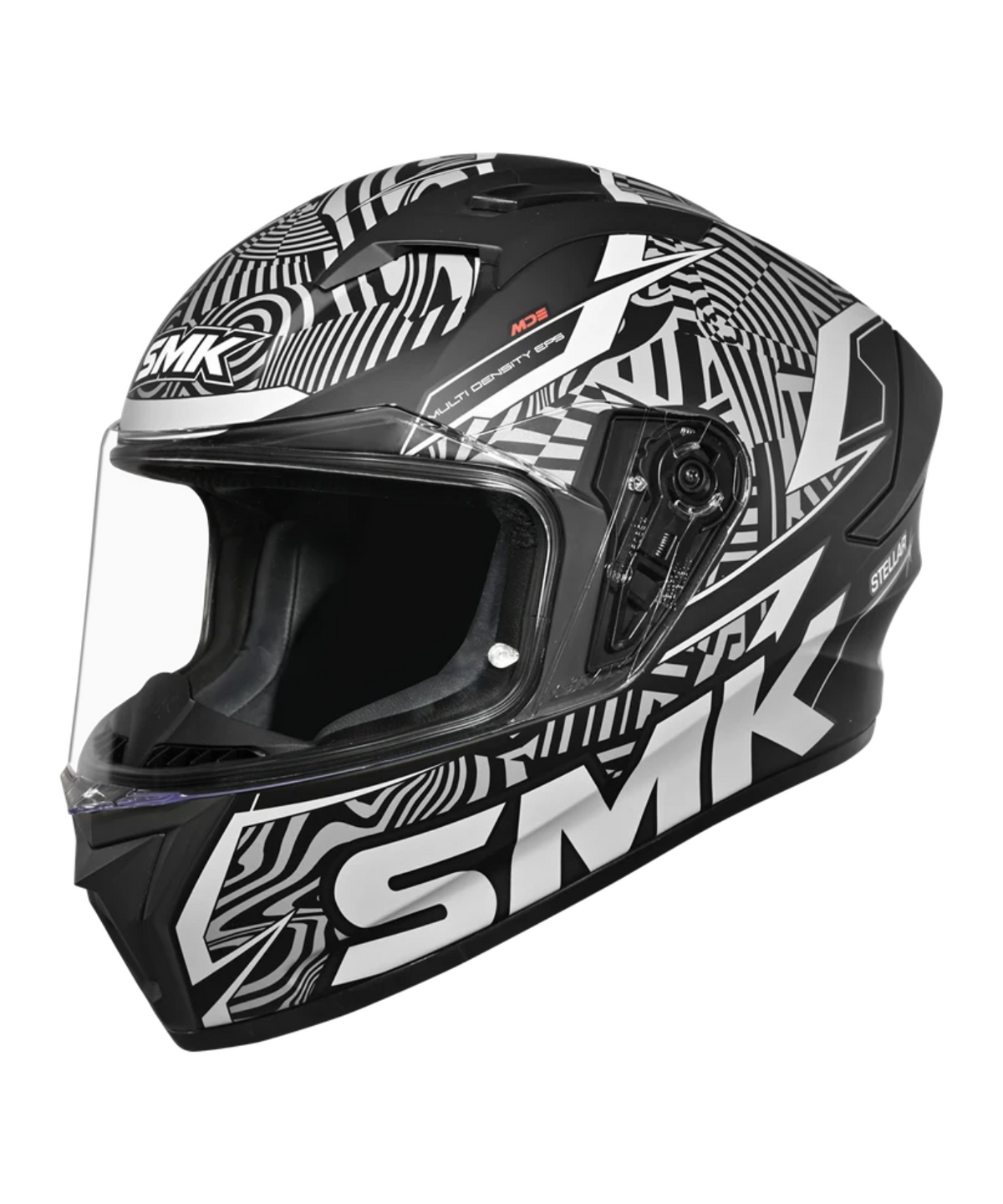 SMK Stellar Fury GRPS MA266 Full Face Helmet - Matt Black Grey - SMK