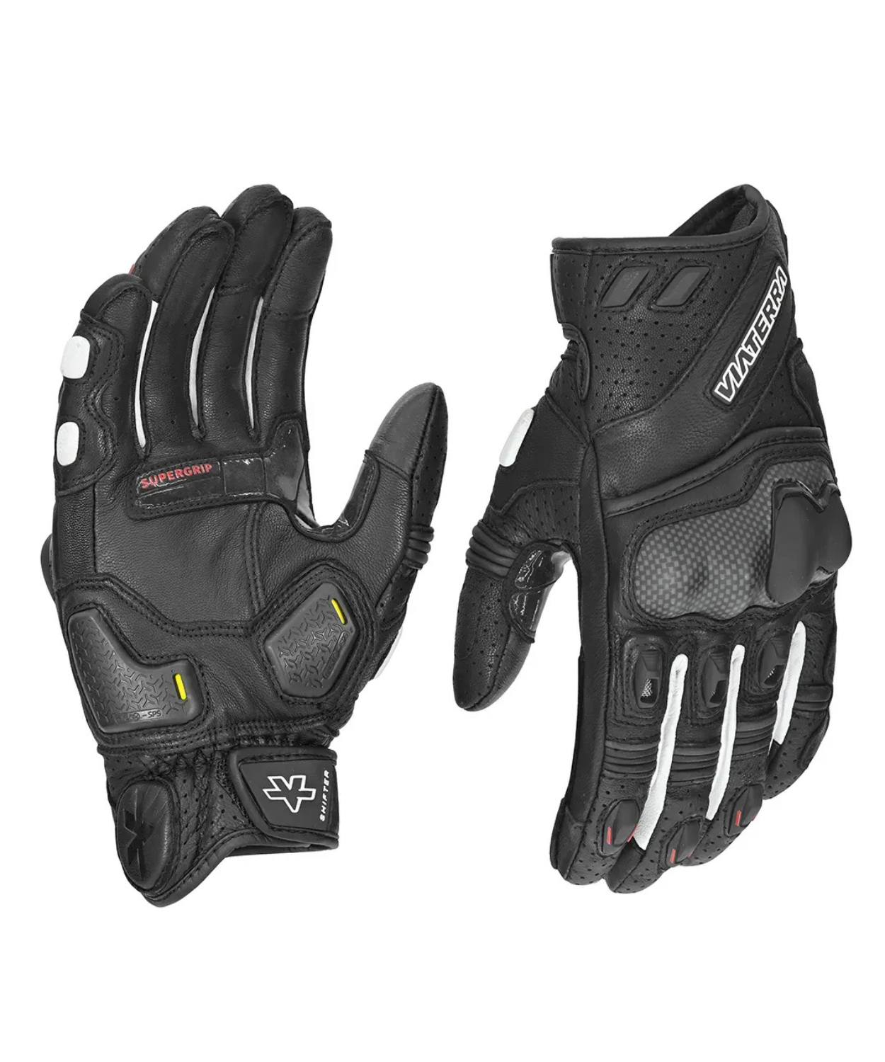 Viaterra Shifter Short Motorcycle Riding Gloves - Black