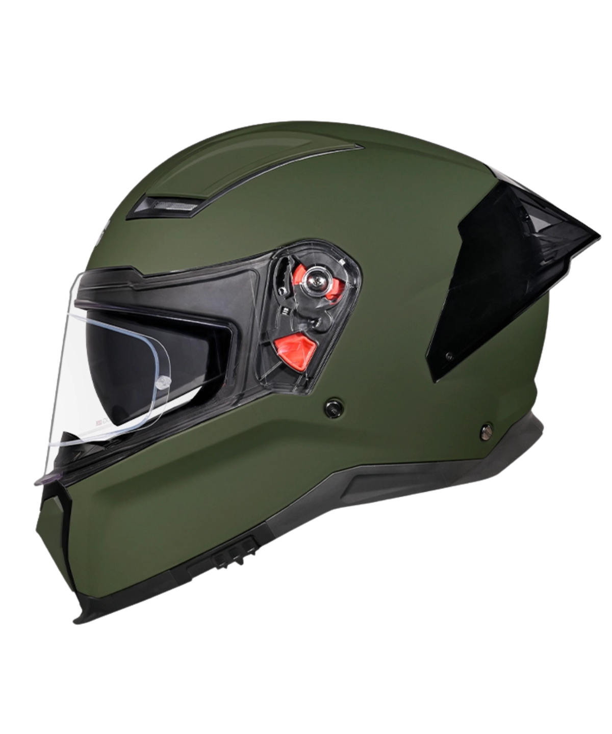 Studds Helios Solid Helmet - Matt Military Green - Studds