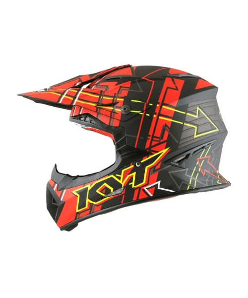 KYT Jumpshot Helmet - Matt Black Red